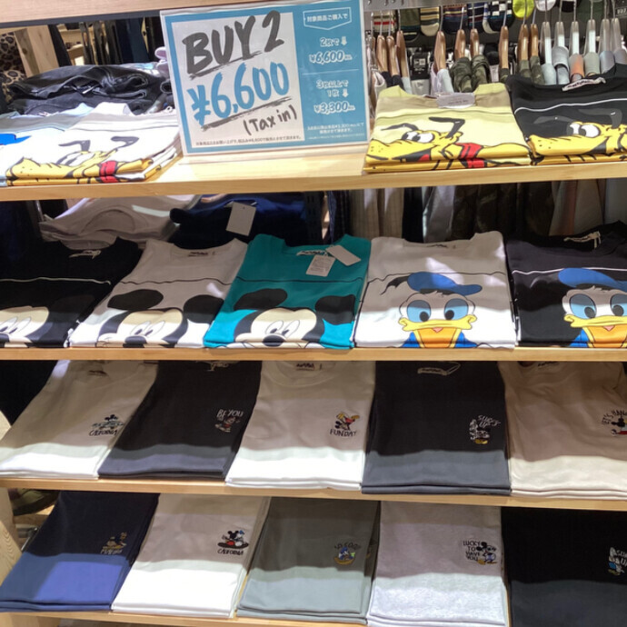 キャナルシティ博多店に、ディズニーコレクションの新作Tシャツが続々入荷中！