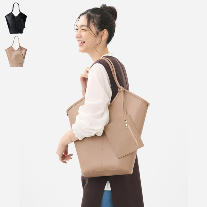 合皮軽量くり手トート M