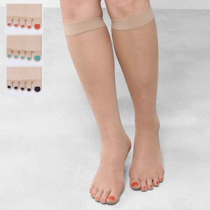 履くだけネイル ストッキング<5本指・ハイソックス丈>
