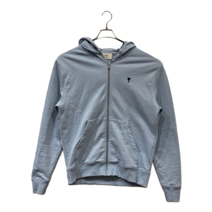 【AMI PARIS / アミ パリス】AMI DE COEUR ジップ パーカー|爽やかなスカイブルーとアイコニックなハートロゴが映える一枚が買取入荷！