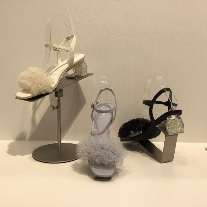 ラメチュールフリルヒールコンシャスサンダル✨💍👡