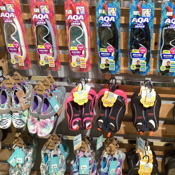 スノーケルセット＆マリンシューズが入荷しました。