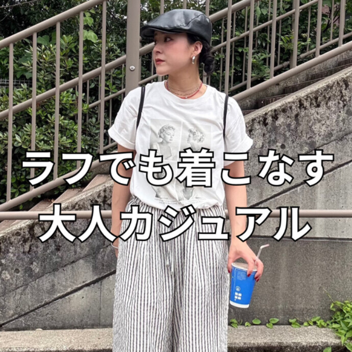 【マリリンモンロー】フォトT×イージーパンツ【ストライプ】