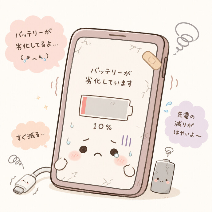お使いのスマホのバッテリーは大丈夫ですか？
