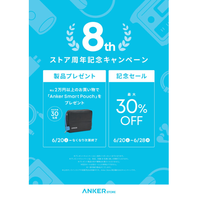 アンカーストアオープン8周年セール