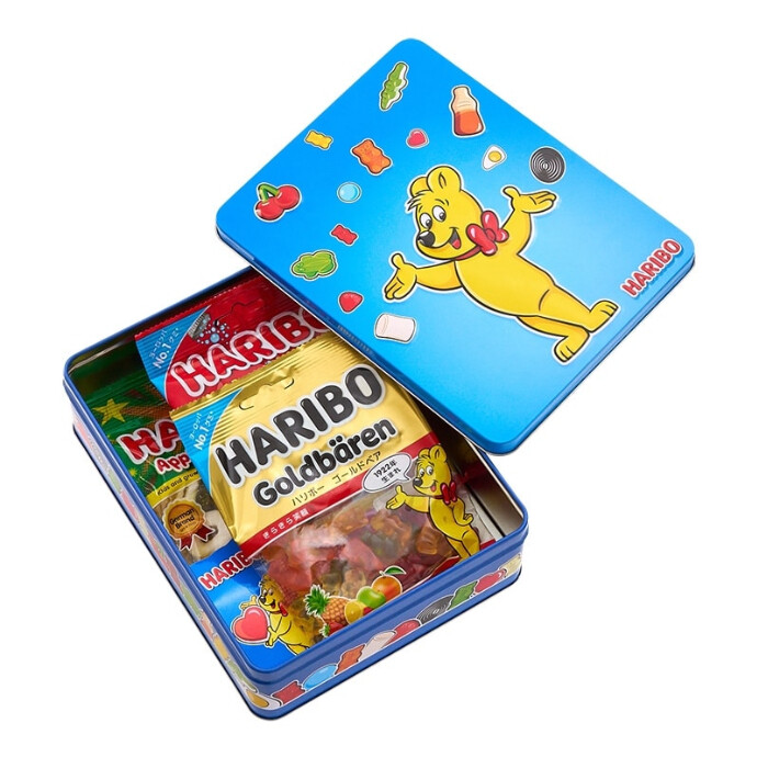 PLAZA限定 HARIBO ハリボー ゴールドベア缶 240g