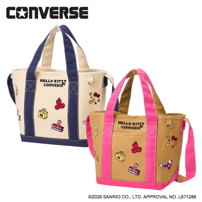 PLAZA限定  CONVERSE コンバース × HELLO KITTY ハロー キティ キャンバストート