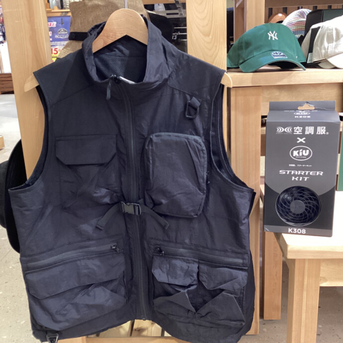 【KiU × 空調服®】街着としても大活躍！最強のミリタリー調涼しいベスト入荷！