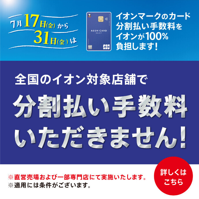 イオンマークのカード 分割払い手数料ゼロ