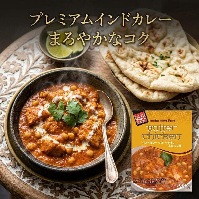 北インドの伝統的な味わいを再現した、 リッチでまろやかな本格バターチキンカレーです。