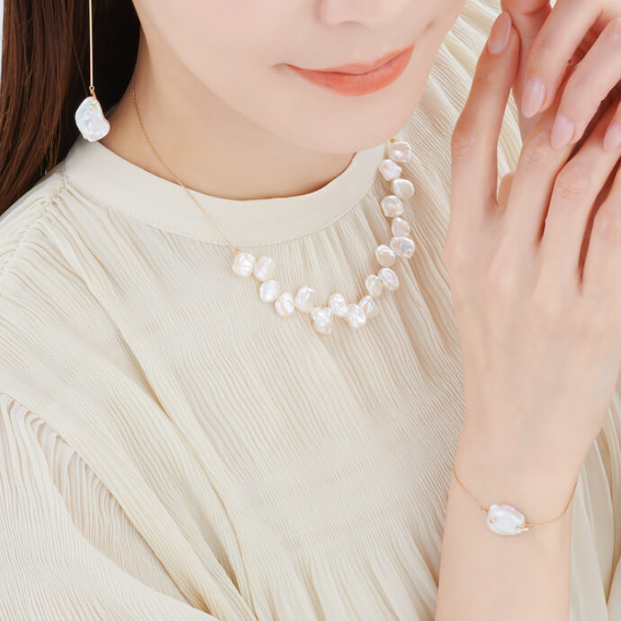 【8月30日まで！】セール商品の淡水パールブレスレット＆ピアス✨