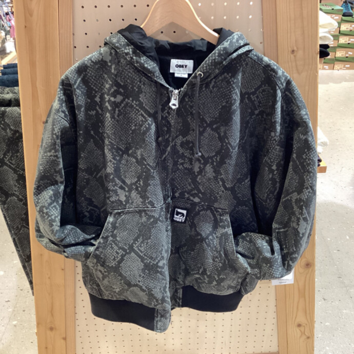 【新作入荷情報】OBEY スネーク柄ジップジャケット