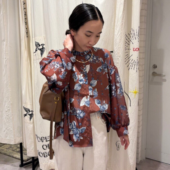 BIG SLEEVE PRINT BLOUSE