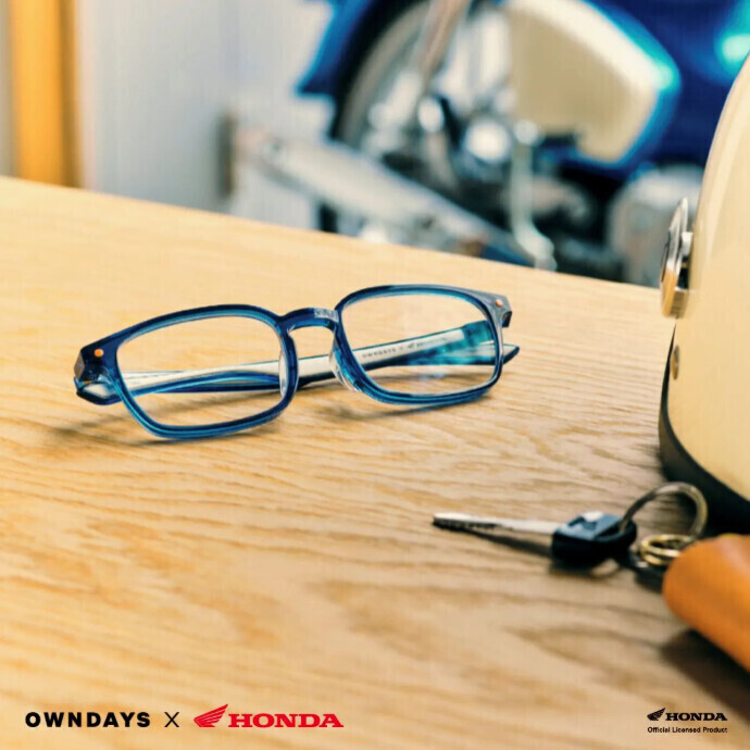 『OWNDAYS × Honda』走りのDNAと機能美をその目元に。Super Cub・CBRから生まれた、心が走り出すアイウェアコレクション登場。
