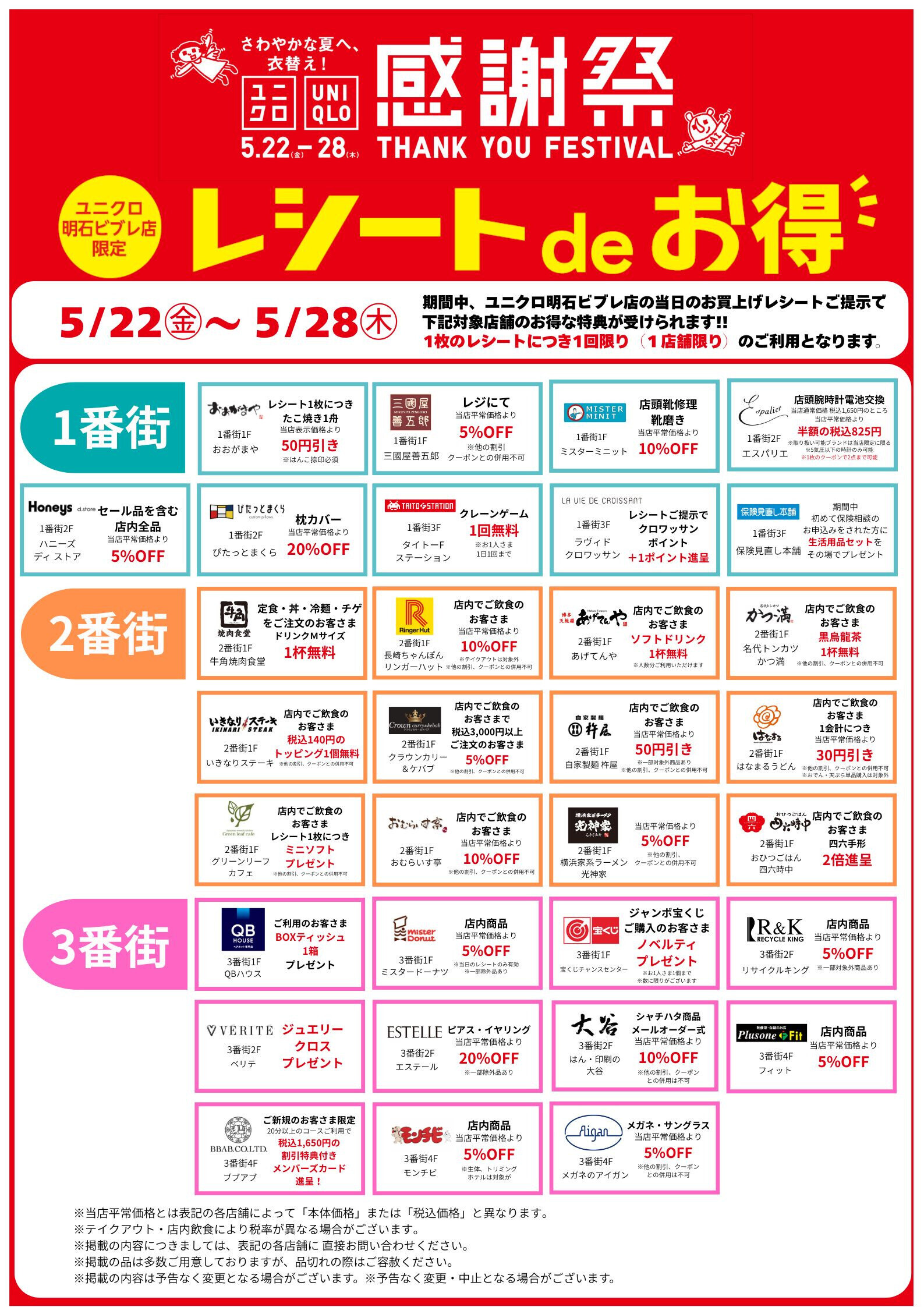 ユニクロ感謝祭レシートdeお得