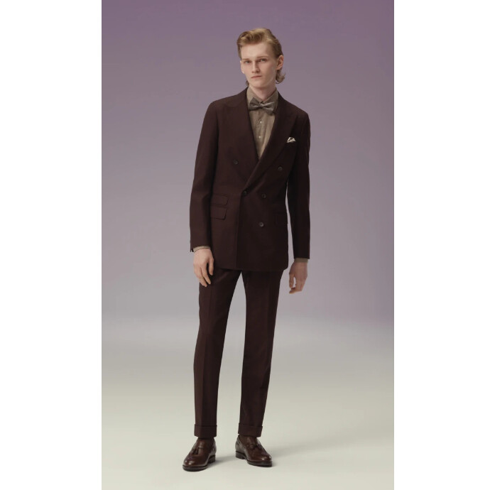 スーツセレクト　サンドブラウン　スーツ RBC】【春夏】3釦段返りシングルスーツ 2タック/ネイビー/パッチ