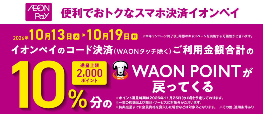 イオンペイ10％還元
